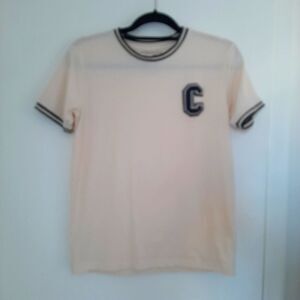 Denim & Flower Off White Short Sleeve Tee Size 13/14 XS